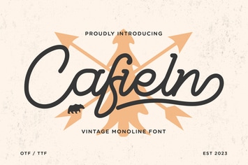Cafieln - Vintage Monoline Font