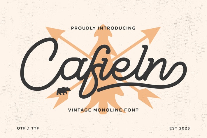 Cafieln - Vintage Monoline Font