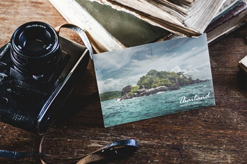 4 Vintage Postcard Mock-up