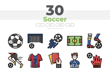 30 Soccer Icons
