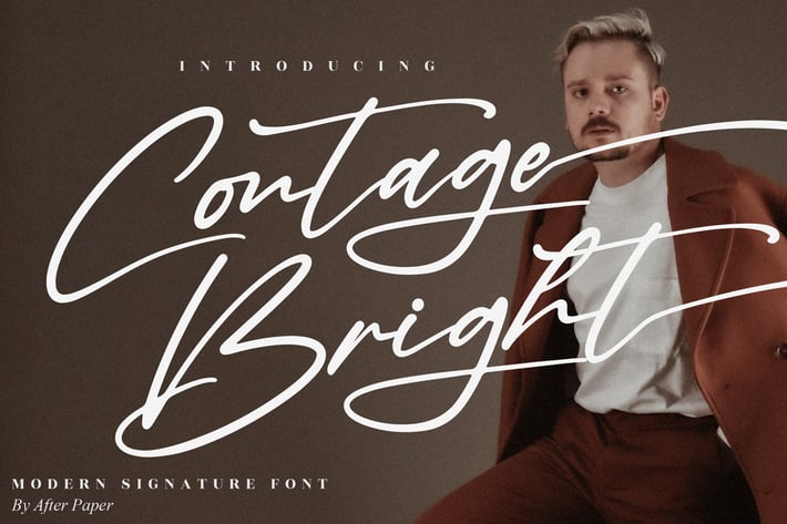 Contage Bright Modern Signature Font