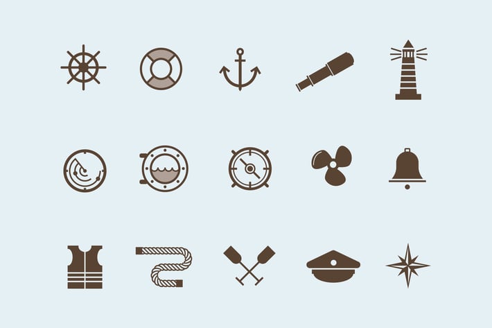 15 Nautical and Boat Icons
