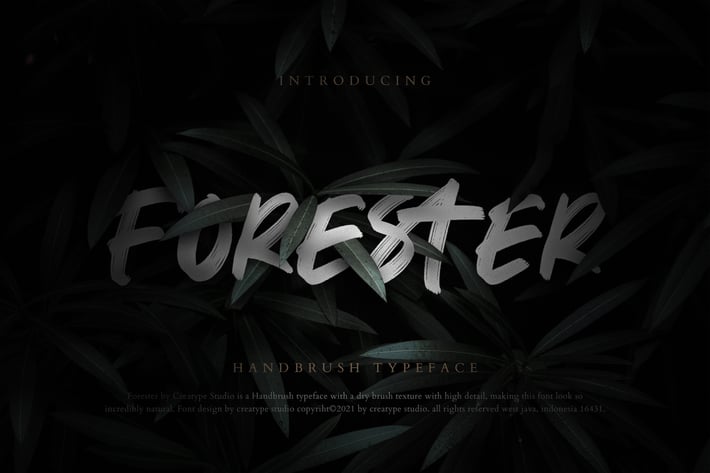 Forester Handbrush Business Font
