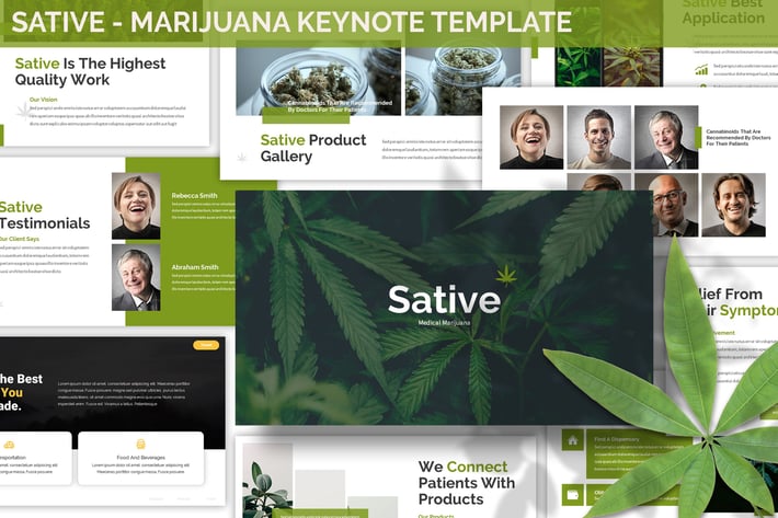 Sative - Marijuana Keynote Template