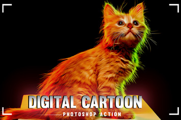 Digital Cartoon Photoshop Action
