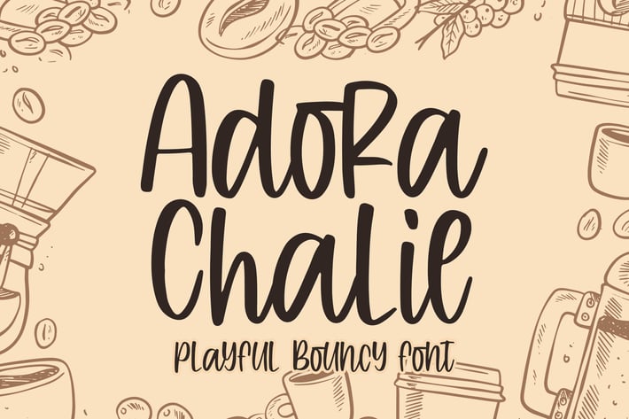Adora Chalie - Playful Bouncy Font