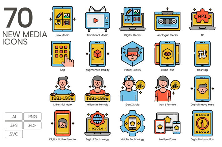 New Media Icons