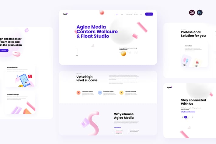 Aglee - Creative Agency landing page template