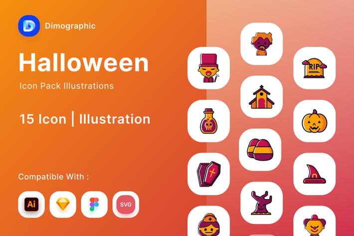 Halloween Icon Pack Illustration