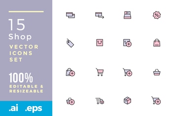 15 Shop vector icon