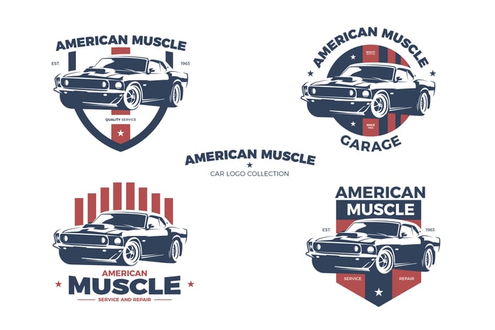 American Muscle Car Logo Collection