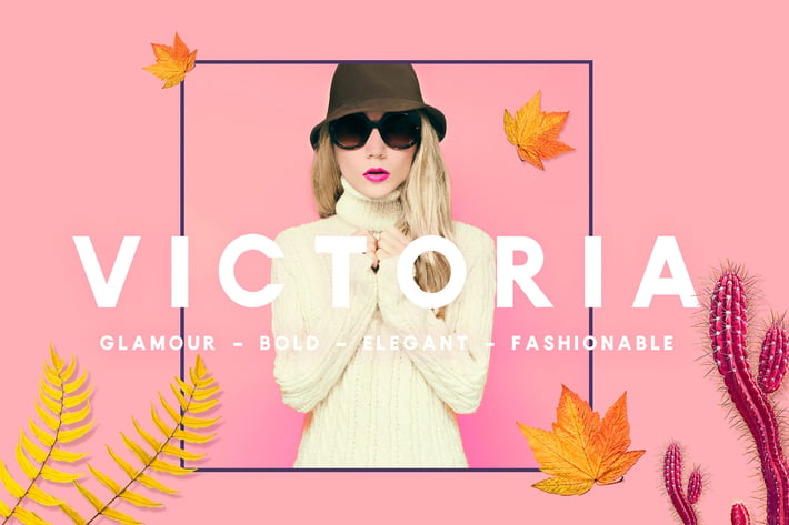 VICTORIA - Glamour, Elegant  Sans serif