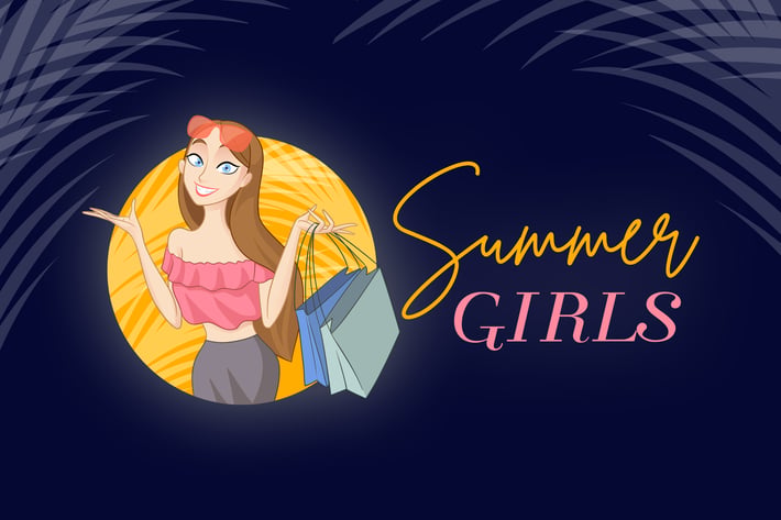 Summer Girl - Shopping Girl Logo