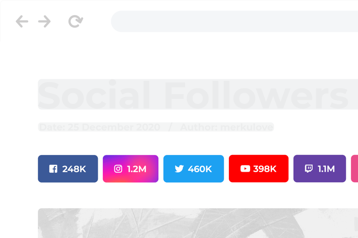 Social followers bar for WordPress
