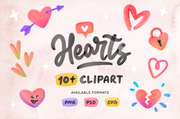 10+ Hearts Clipart Illustrations