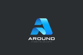 Logo Letter A Ribbon design