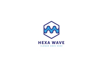 Hexa Wave Logo Template