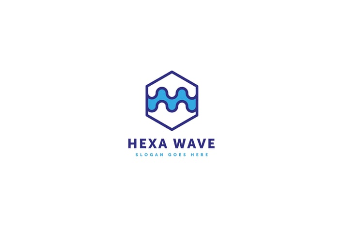 Hexa Wave Logo Template