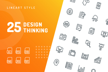 Design Thinking Line Icons
