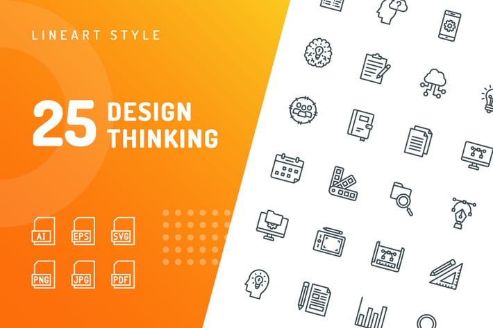 Design Thinking Line Icons