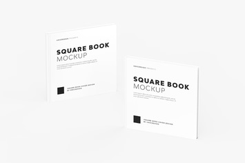 Square Book Mockup