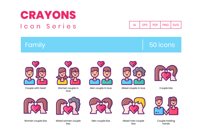 50 Family Icons
