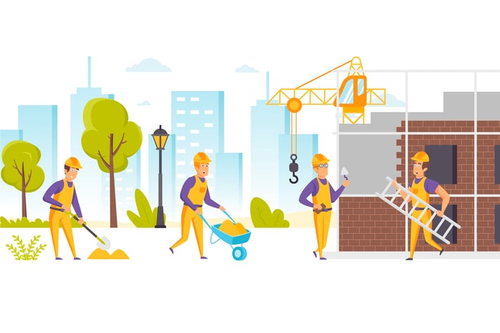 People Builders in Hard Flat Scene Situation