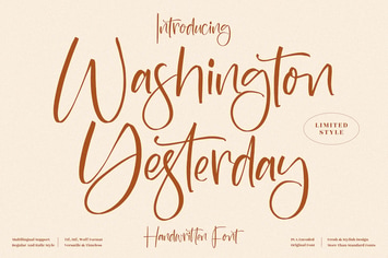 Washington Yesterday Handwritten Font