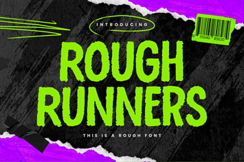 Rough Runners - This is a Rough Font