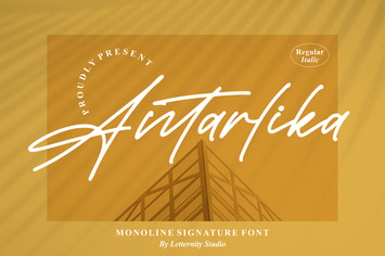 Antarlika Monoline Signature Font