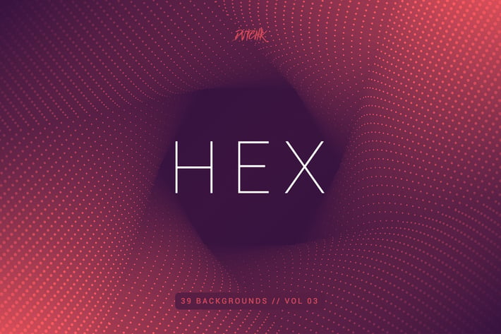 Hex | Geometric Spiral Backgrounds | Vol. 03