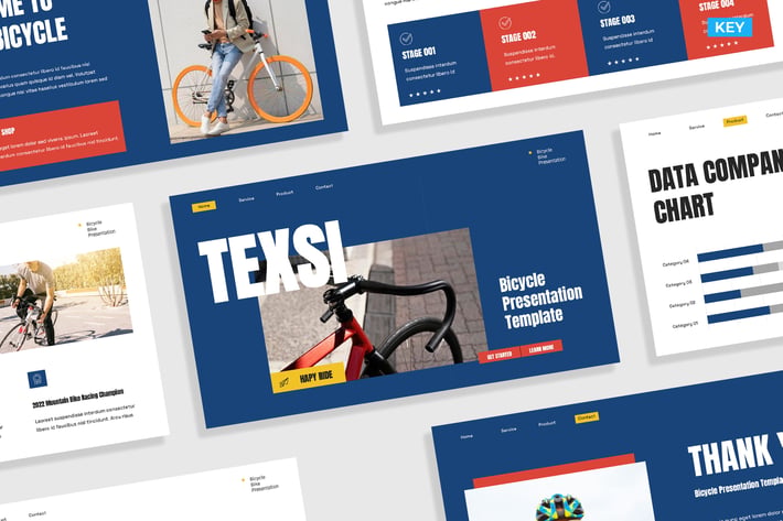 Dark Blue Red Bicycle Company Presentation 004