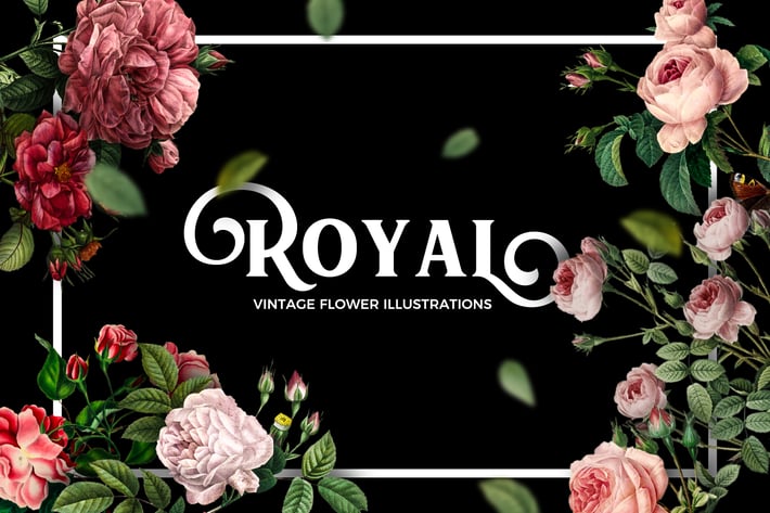 Vintage Flower Clipart Bundle