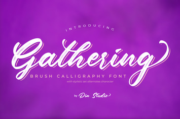 Gathering-Brush Font