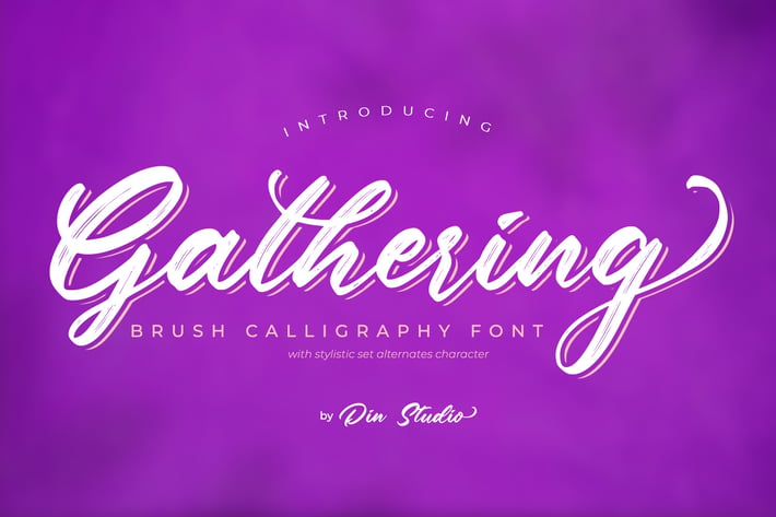 Gathering-Brush Font