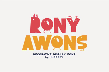 Rony Awons - Kids Font