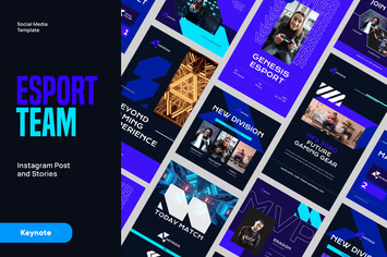 Online Gaming ESport Instagram Kit Keynote