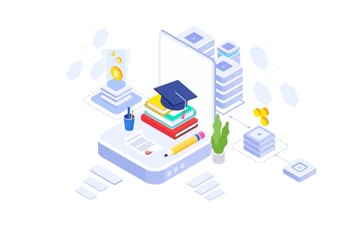 Fund Higher Education Isometric Illustration - FV