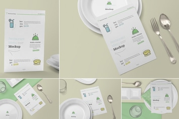 Restaurant Menu Card Mockups