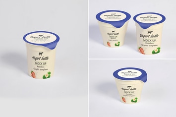 Yogurt Bottles Mock Up