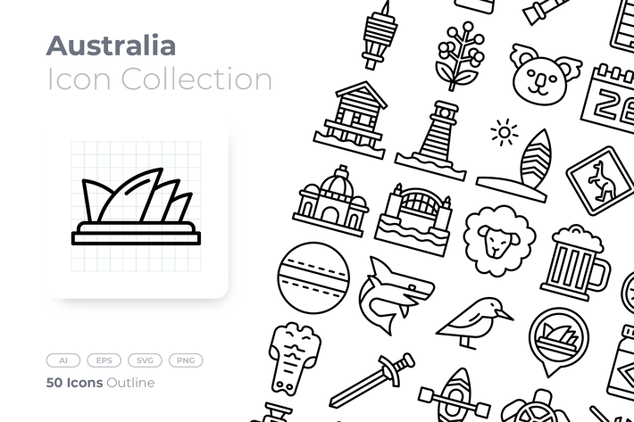 Australia Outline Icon