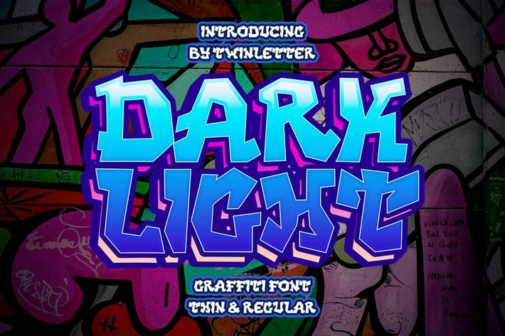DARK LIGHT - Graffiti Display Font 