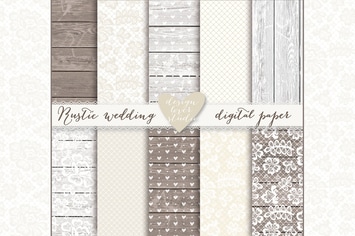 Lace, wedding invite champagne digital papers
