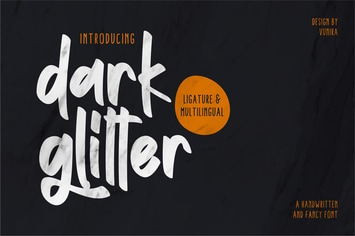 Dark Glitter | Handwritten And Fancy Font