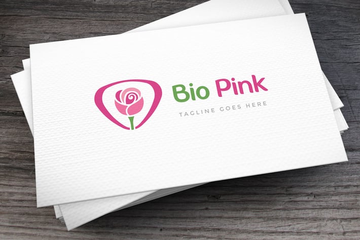 Bio Pink Logo Template