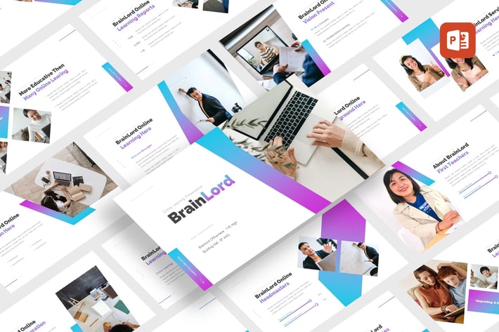 BrainLord - Online Learning PowerPoint Template