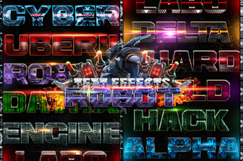 Robot Photoshop Text Effects