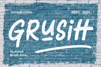 Grusih - Textured Brush Font