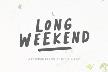 Long Weekend - Handwritten Font