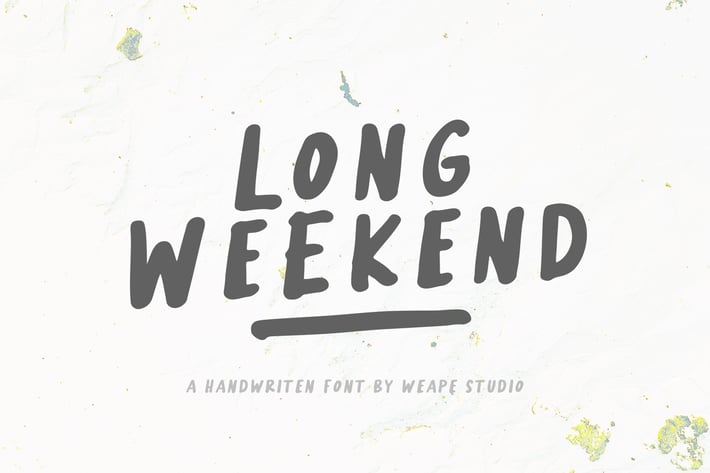 Long Weekend - Handwritten Font
